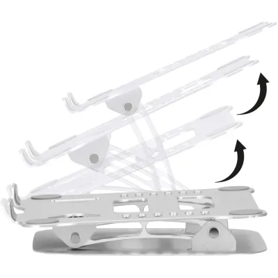 Stojan na notebook SPRINGOS LAPTEQ strieborný