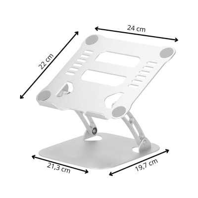 Stojan na notebook SPRINGOS LAPTEQ strieborný