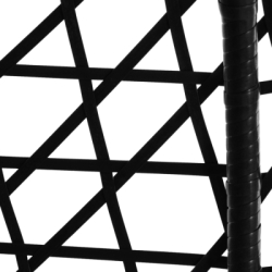 Hojdacie kreslo so stojanom SPRINGOS BEATA čierne + hnedé vankúše