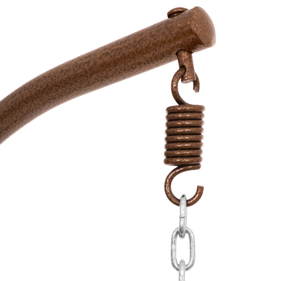 Hojdacie kreslo so stojanom SPRINGOS BEATA PREMIUM hnedé + tmavo šedé vankúše