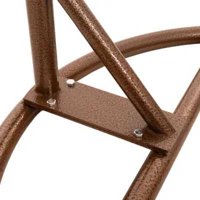 Hojdacie kreslo so stojanom SPRINGOS BEATA PREMIUM hnedé + tmavo šedé vankúše