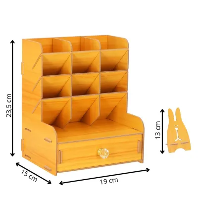 Organizér na písací stôl SPRINGOS HA7261 svetlo hnedý