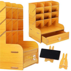 Organizér na písací stôl SPRINGOS HA7261 svetlo hnedý