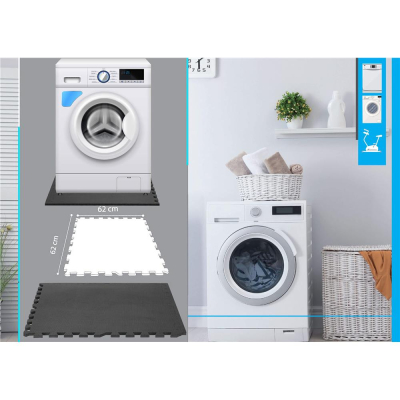 Antivibračná podložka pod práčku 62x62x1,2 cm grafitová SPRINGOS FM0011