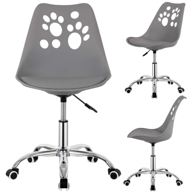 Detská stolička k písaciemu stolu SPRINGOS PAWS HF0041 sivá