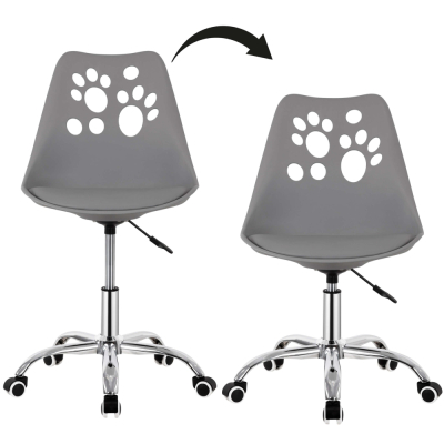 Detská stolička k písaciemu stolu SPRINGOS PAWS HF0041 sivá