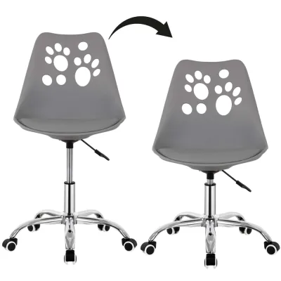 Detská stolička k písaciemu stolu SPRINGOS PAWS HF0041 sivá