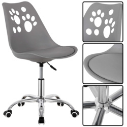 Detská stolička k písaciemu stolu SPRINGOS PAWS HF0041 sivá