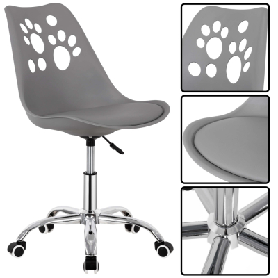 Detská stolička k písaciemu stolu SPRINGOS PAWS HF0041 sivá