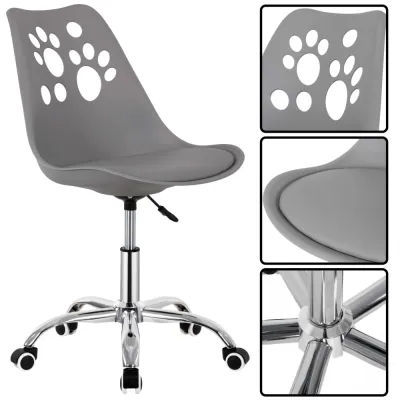 Detská stolička k písaciemu stolu SPRINGOS PAWS HF0041 sivá