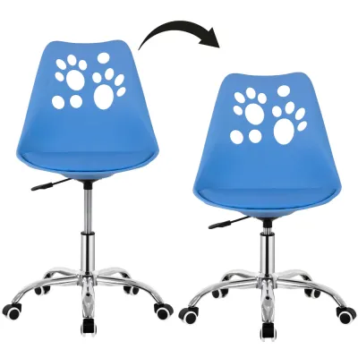 Detská stolička k písaciemu stolu SPRINGOS PAWS HF0039 modrá