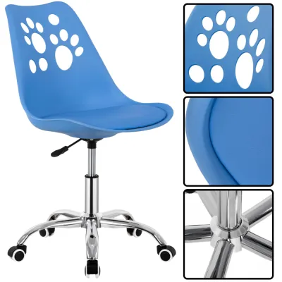 Detská stolička k písaciemu stolu SPRINGOS PAWS HF0039 modrá