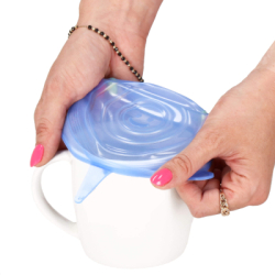 Silikónové viečka na potraviny sada 6ks SPRINGOS FRESH modré