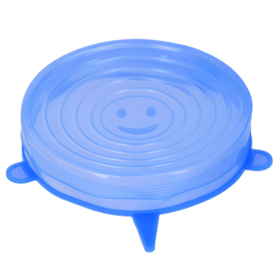 Silikónové viečka na potraviny sada 6ks SPRINGOS FRESH modré