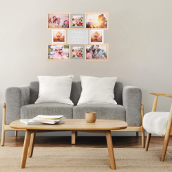 Fotorámik na 9 fotiek 51x37 cm SPRINGOS PANORAMA PF0031 hnedý