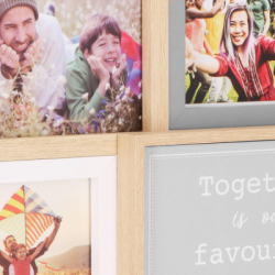 Fotorámik na 9 fotiek 51x37 cm SPRINGOS PANORAMA PF0031 hnedý