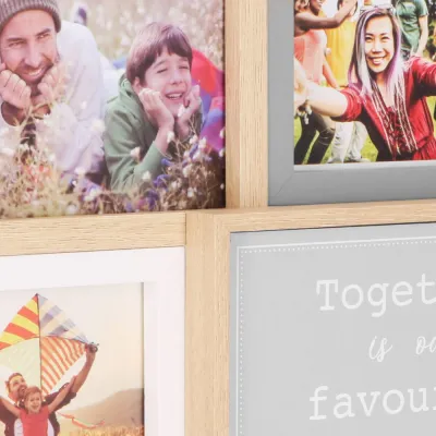 Fotorámik na 9 fotiek 51x37 cm SPRINGOS PANORAMA PF0031 hnedý