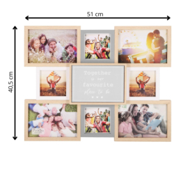 Fotorámik na 9 fotiek 51x37 cm SPRINGOS PANORAMA PF0031 hnedý