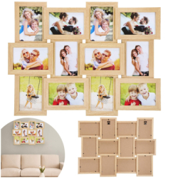 Fotorámik na 12 fotiek 61x46 cm SPRINGOS PANORAMA PF0032 hnedý