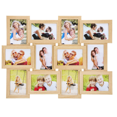 Fotorámik na 12 fotiek 61x46 cm SPRINGOS PANORAMA PF0032 hnedý