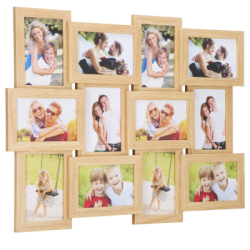 Fotorámik na 12 fotiek 61x46 cm SPRINGOS PANORAMA PF0032 hnedý