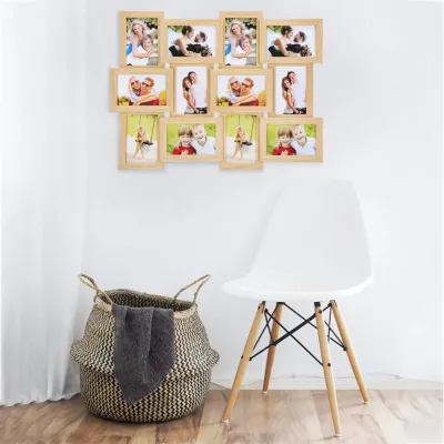 Fotorámik na 12 fotiek 61x46 cm SPRINGOS PANORAMA PF0032 hnedý