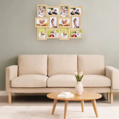 Fotorámik na 12 fotiek 61x46 cm SPRINGOS PANORAMA PF0032 hnedý