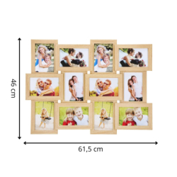 Fotorámik na 12 fotiek 61x46 cm SPRINGOS PANORAMA PF0032 hnedý