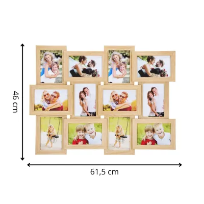 Fotorámik na 12 fotiek 61x46 cm SPRINGOS PANORAMA PF0032 hnedý