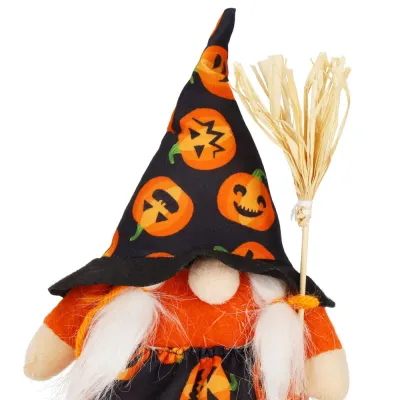 Škriatok GNOM s metlou 20 cm SPRINGOS HALLOWEEN