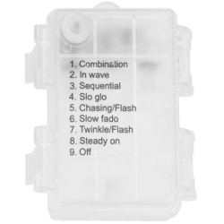 LED reťaz Tekvica - 2,8m, 20LED, 8 funkcií, ovládač, 3xAA, IP44, teplá biela