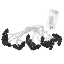 LED reťaz Netopiere - 1,6m, 10LED, 2xAA, IP20, teplá biela