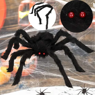 Chlpatý pavúk 90cm SPRINGOS HALLOWEEN čierny