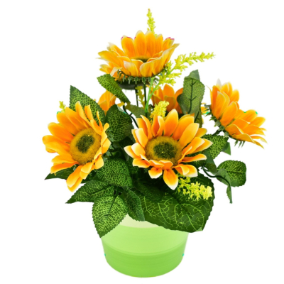 Slnečnica v kvetináči 7 kvetov 26x25 cm