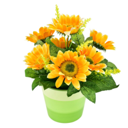 Slnečnica v kvetináči 7 kvetov 26x25 cm