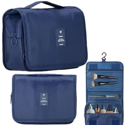 Cestovná kozmetická taška závesná 23x19x10 cm SPRINGOS VOYA modrá