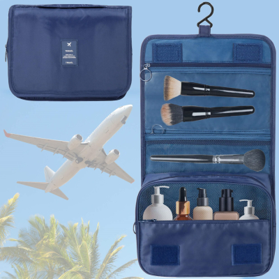 Cestovná kozmetická taška závesná 23x19x10 cm SPRINGOS VOYA modrá