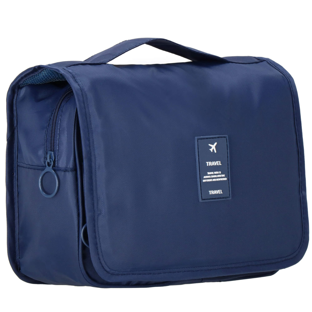 Cestovná kozmetická taška závesná 23x19x10 cm SPRINGOS VOYA modrá