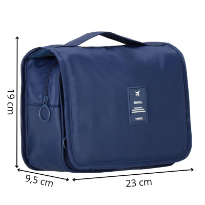 Cestovná kozmetická taška závesná 23x19x10 cm SPRINGOS VOYA modrá