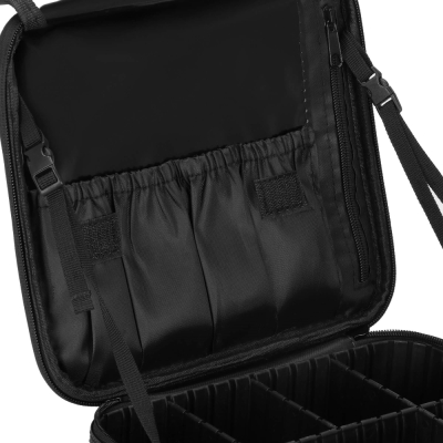 Cestovná kozmetická taška 26x23x10 cm SPRINGOS AURI čierna