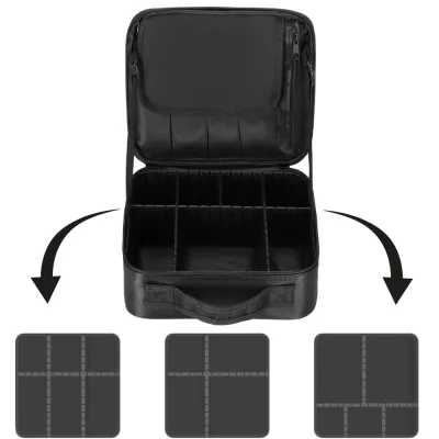 Cestovná kozmetická taška 26x23x10 cm SPRINGOS AURI čierna