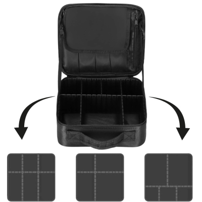 Cestovná kozmetická taška 26x23x10 cm SPRINGOS AURI čierna