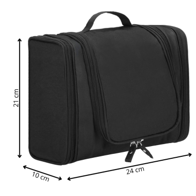 Cestovná kozmetická taška závesná 24x21x10 cm SPRINGOS SOLA čierna