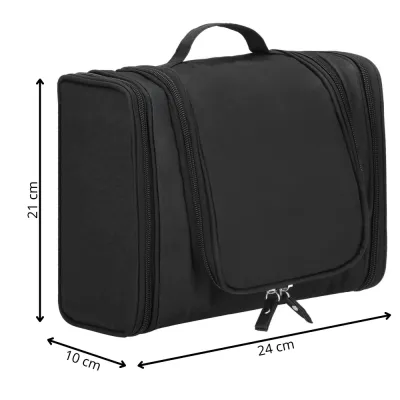 Cestovná kozmetická taška závesná 24x21x10 cm SPRINGOS SOLA čierna