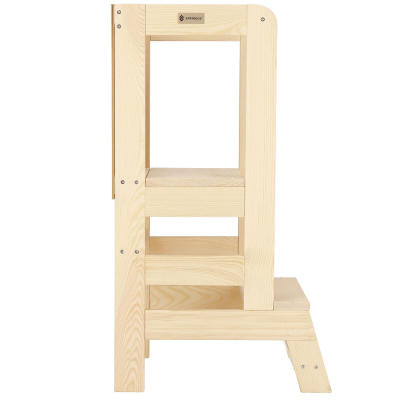 Detská stolička s kriedovou tabuľou SPRINGOS LEARNING BOARD prírodná