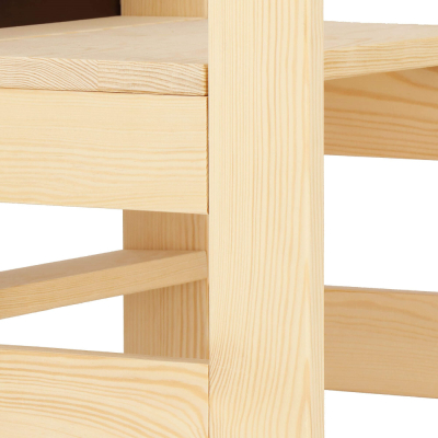 Detská stolička s kriedovou tabuľou SPRINGOS LEARNING BOARD prírodná