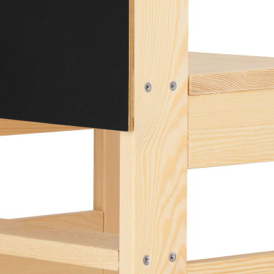 Detská stolička s kriedovou tabuľou SPRINGOS LEARNING BOARD prírodná