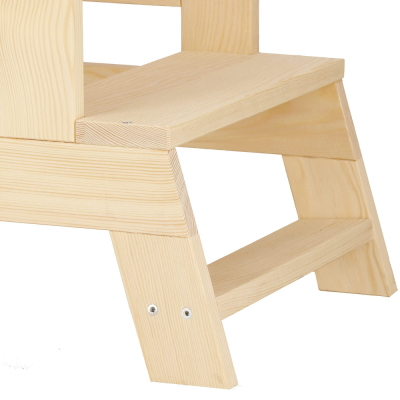 Detská stolička s kriedovou tabuľou SPRINGOS LEARNING BOARD prírodná