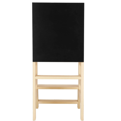 Detská stolička s kriedovou tabuľou SPRINGOS LEARNING BOARD prírodná