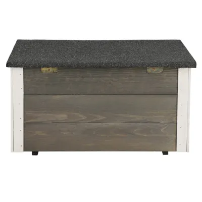 Drevená búda pre psa 54x39x30 cm SPRINGOS DH001 sivá